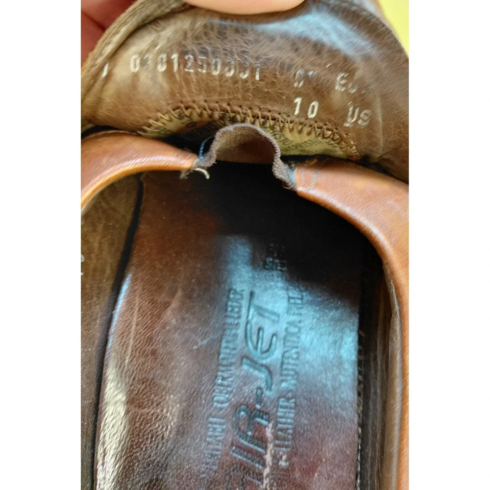 Mephisto Air Jet Leather Brown Slip On Loafers Comfort Walking Shoes Mens‎ US 10